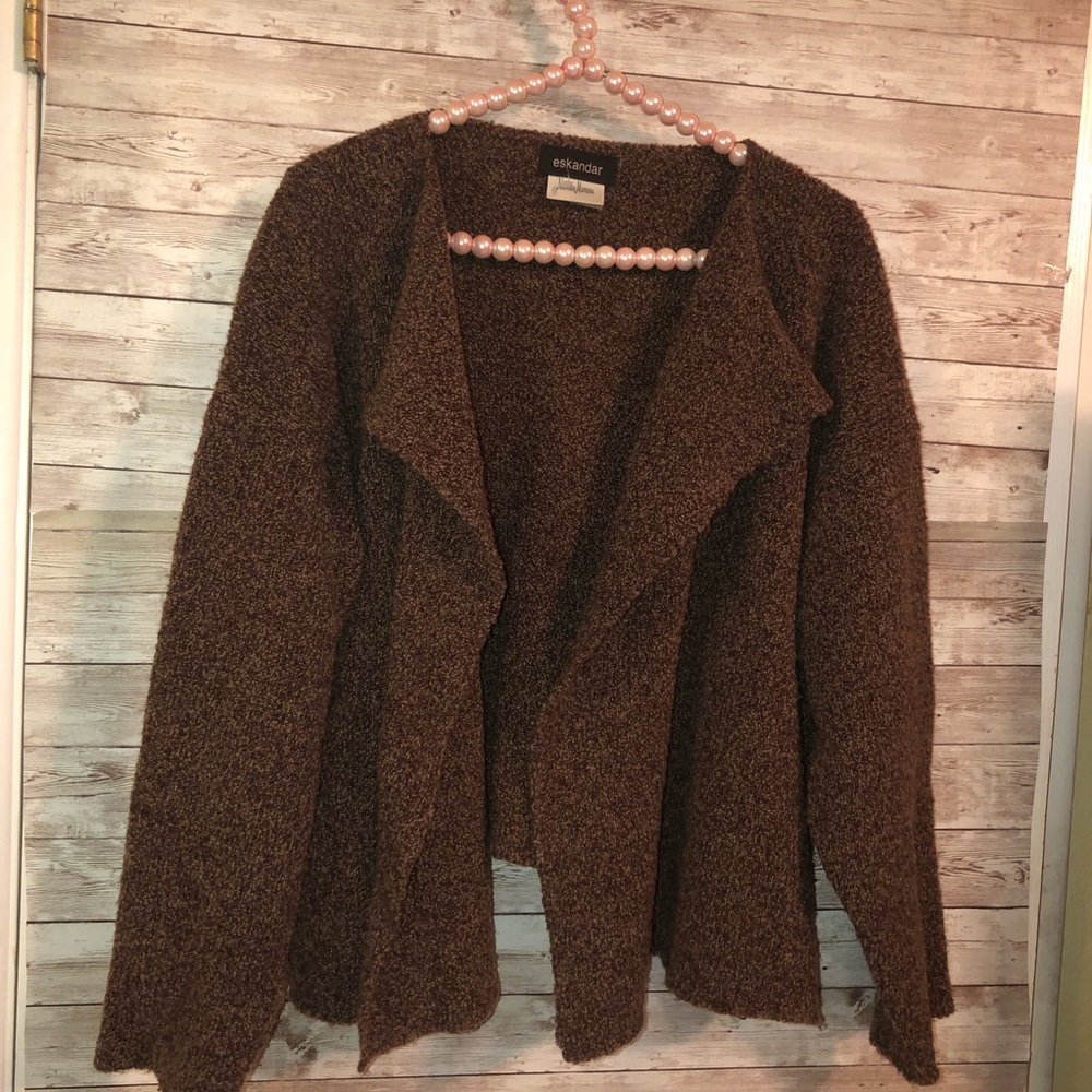 EUC ESKANDAR size XL BOUCLE WOOL/cashmere blend